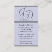 Advocaat Elegant MarbleStripe PlatinumPaper Visitekaartje (Achterkant)