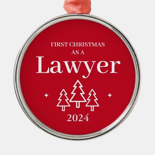 Advocaat Elegant Rode Kerstmis Ornament (Voorkant)