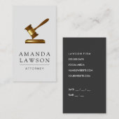 Advocaat en Gavel Afsprakenkaartje (Voorkant / Achterkant)