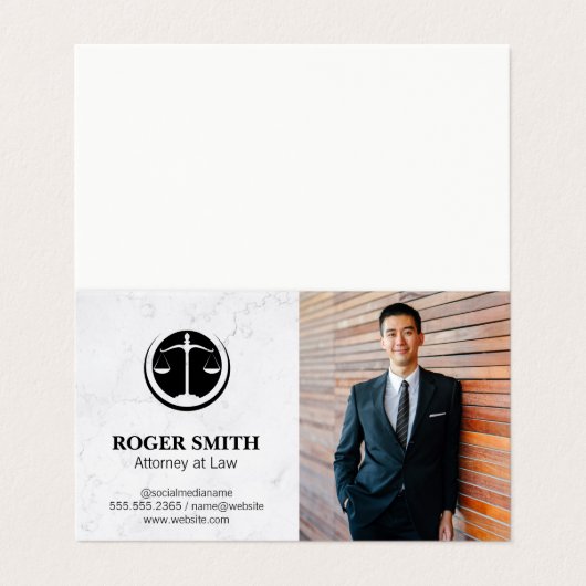 Advocaat en procureur | Business School Visitekaartje (Buitenkant ongevouwen)