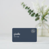 Advocaat en procureur Navy Blue Gold QR-code Visitekaartje (Staand voorkant)