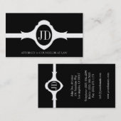 Advocaat Fancy Shield Black Platinum Ribbon Visitekaartje (Voorkant / Achterkant)