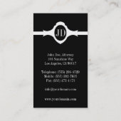 Advocaat Fancy Shield Black Platinum Ribbon Visitekaartje (Achterkant)