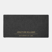 Advocaat Faux Leather Custom Goud Zwart Bureaumat (Voorkant)