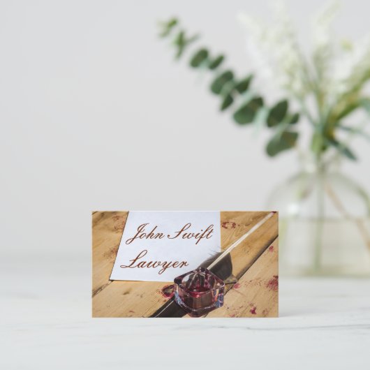 Advocaat Funny aanpasbaar Visitekaartje (Staand voorkant)