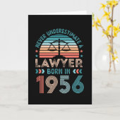 Advocaat geboren in 1956 70th Birthday Law Gift At Kaart (Gele Bloem)