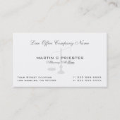 Advocaat, Gerechtelijke Schaal Watermerk Visitekaartje (Voorkant)