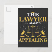 Advocaat Gift Law School Afstuderen New Attorney Briefkaart (Voorkant / Achterkant)