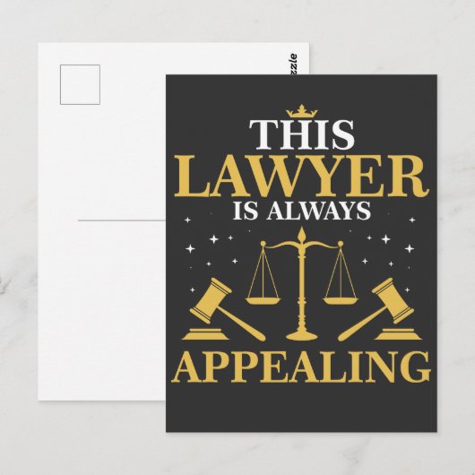 Advocaat Gift Law School Afstuderen New Attorney Briefkaart (Voorkant / Achterkant)