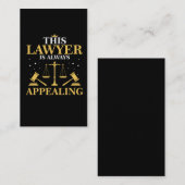 Advocaat Gift Law School Afstuderen New Attorney Visitekaartje (Voorkant / Achterkant)