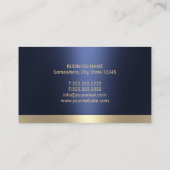 Advocaat Gold Justice Scale Logo Marine Blauw Advo Visitekaartje (Achterkant)