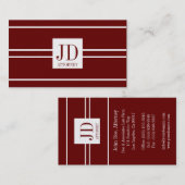 Advocaat Gold Paper Cherry White Pendant Visitekaartje (Voorkant / Achterkant)