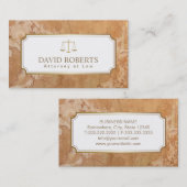 Advocaat Gold Scale Elegant Marble Visitekaartje (Voorkant / Achterkant)
