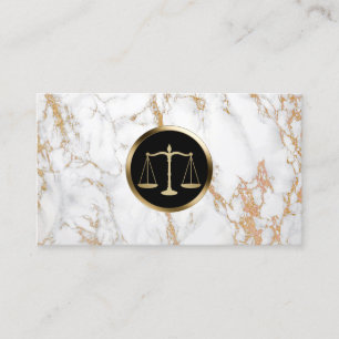 Advocaat Gold Scale Logo Trendy Marble Visitekaartje