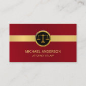 Advocaat Gold Scale of Justice Elegant Visitekaartje (Voorkant)