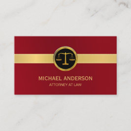 Advocaat Gold Scale of Justice Elegant Visitekaartje