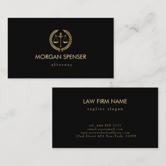 Advocaat Gold Scale Visitekaartje (Voorkant / Achterkant)