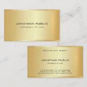 Advocaat Gold Sjabloon Law Kantoor Modern Visitekaartje (Voorkant / Achterkant)