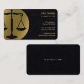 Advocaat | Golden Black Scales of Justice Visitekaartje (Voorkant / Achterkant)