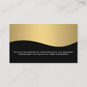 Advocaat | Goud Metaal | Gavel Wet Logo Visitekaartje (Achterkant)