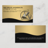 Advocaat | Goud Metaal | Gavel Wet Logo Visitekaartje (Voorkant / Achterkant)