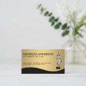 Advocaat | Goud Metaal | Rechtvaardigheid Symbool Visitekaartje (Staand voorkant)