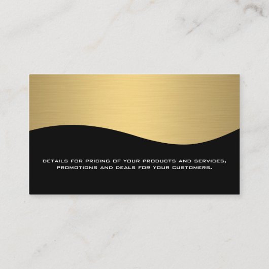 Advocaat | Goud Metaal | Rechtvaardigheid Symbool Visitekaartje (Achterkant)