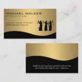 Advocaat / Gouden Metallieke Justitie Weegschaal Visitekaartje (Voorkant / Achterkant)