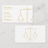 Advocaat | Goudschalen voor gerechtigheid Visitekaartje (Voorkant / Achterkant)