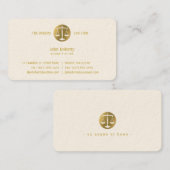 Advocaat | Gulden schalen van justitie Visitekaartje (Voorkant / Achterkant)