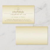 Advocaat | Gulden schalen van justitie Visitekaartje (Voorkant / Achterkant)