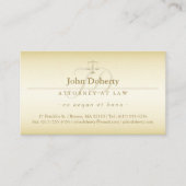 Advocaat | Gulden schalen van justitie Visitekaartje (Voorkant)