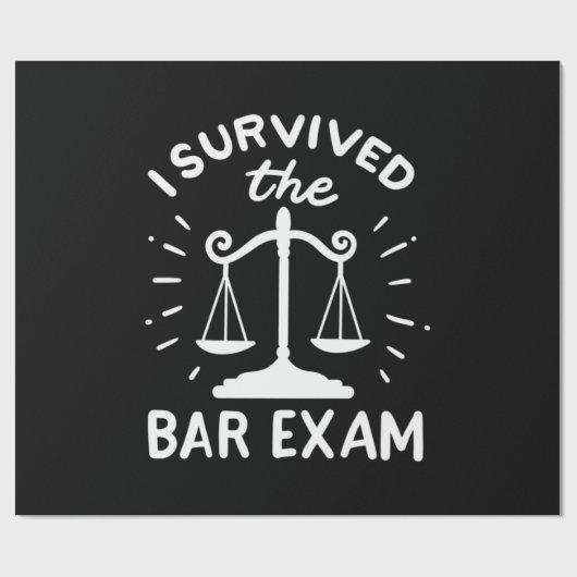 Advocaat heeft het barexamen overleefd cadeaupapier (Vlak)