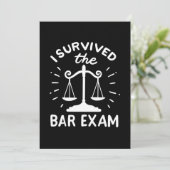 Advocaat heeft het barexamen overleefd kaart (Staand voorkant)