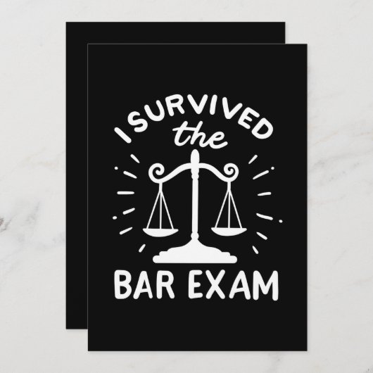 Advocaat heeft het barexamen overleefd kaart (Voorkant / Achterkant)