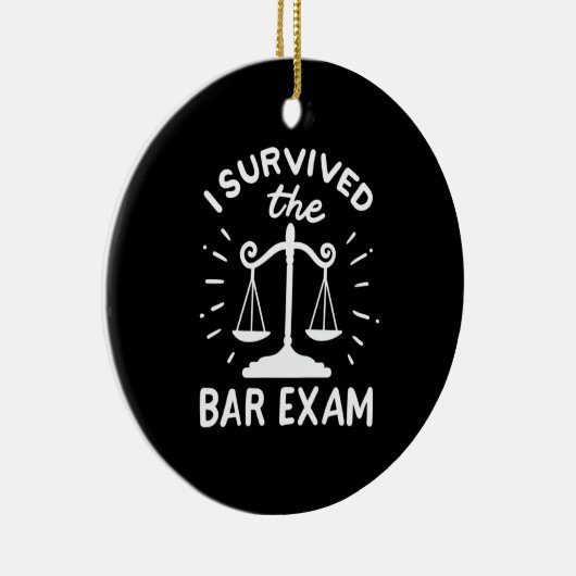 Advocaat heeft het barexamen overleefd keramisch ornament (Rechts)