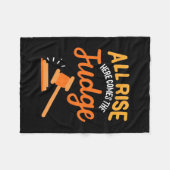 Advocaat hier komt de rechter aan fleece deken (Voorkant (Horizontaal))