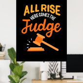 Advocaat hier komt de rechter aan poster (Thuiskantoor)