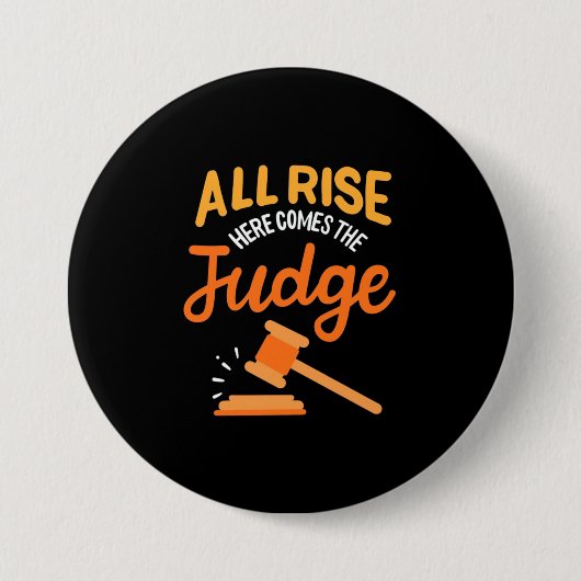 Advocaat hier komt de rechter aan ronde button 7,6 cm (Voorkant)