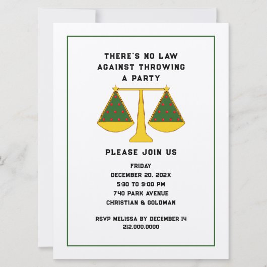 Advocaat Holiday Kaart (Voorkant)