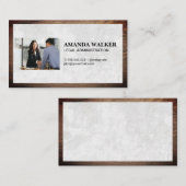 Advocaat | Houten Frame | Witte Textuur Visitekaartje (Voorkant / Achterkant)