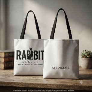 Advocaat Houtskool Silhouet Konijn Redding Tote Bag