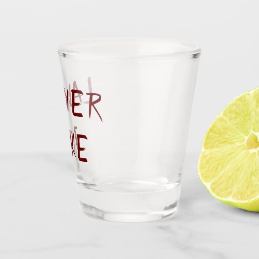 Advocaat Humor | Aanklager Joke Quote Brushstroke Shot Glas (Rechts)