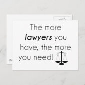 Advocaat humor briefkaart (Voorkant / Achterkant)