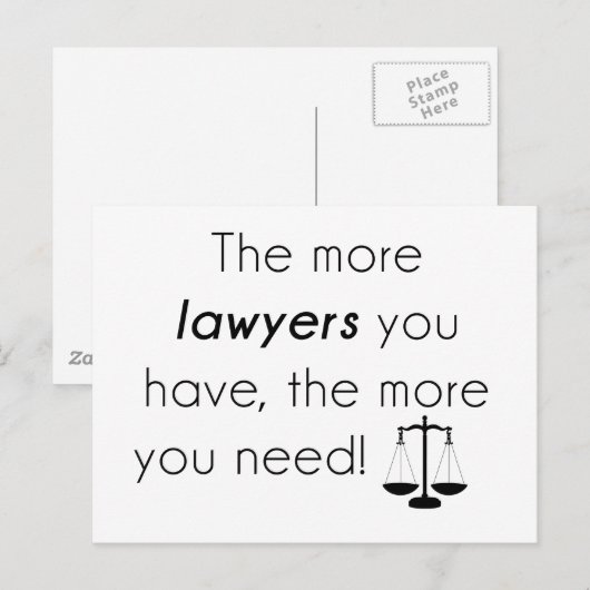 Advocaat humor briefkaart (Voorkant / Achterkant)