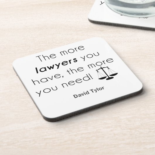 Advocaat humor drankjes onderzetter (Linkerzijde)