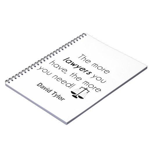 Advocaat humor notitieboek (Linkerzijde)