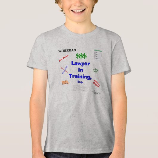 Advocaat in opleiding Tri-Blend shirt (Voorkant)