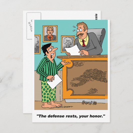 Advocaat in pyjama briefkaart (Voorkant / Achterkant)