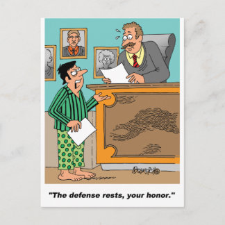 Advocaat in pyjama briefkaart